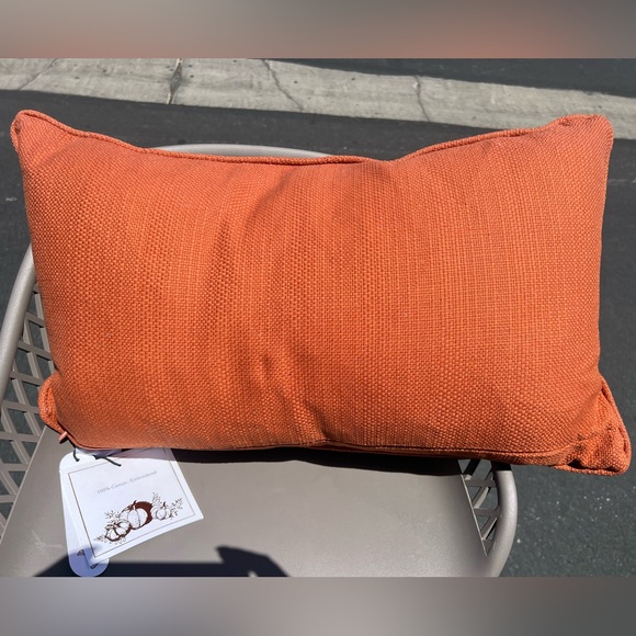 Embroidered pumpkin throw pillow (NWT) - Picture 2 of 2